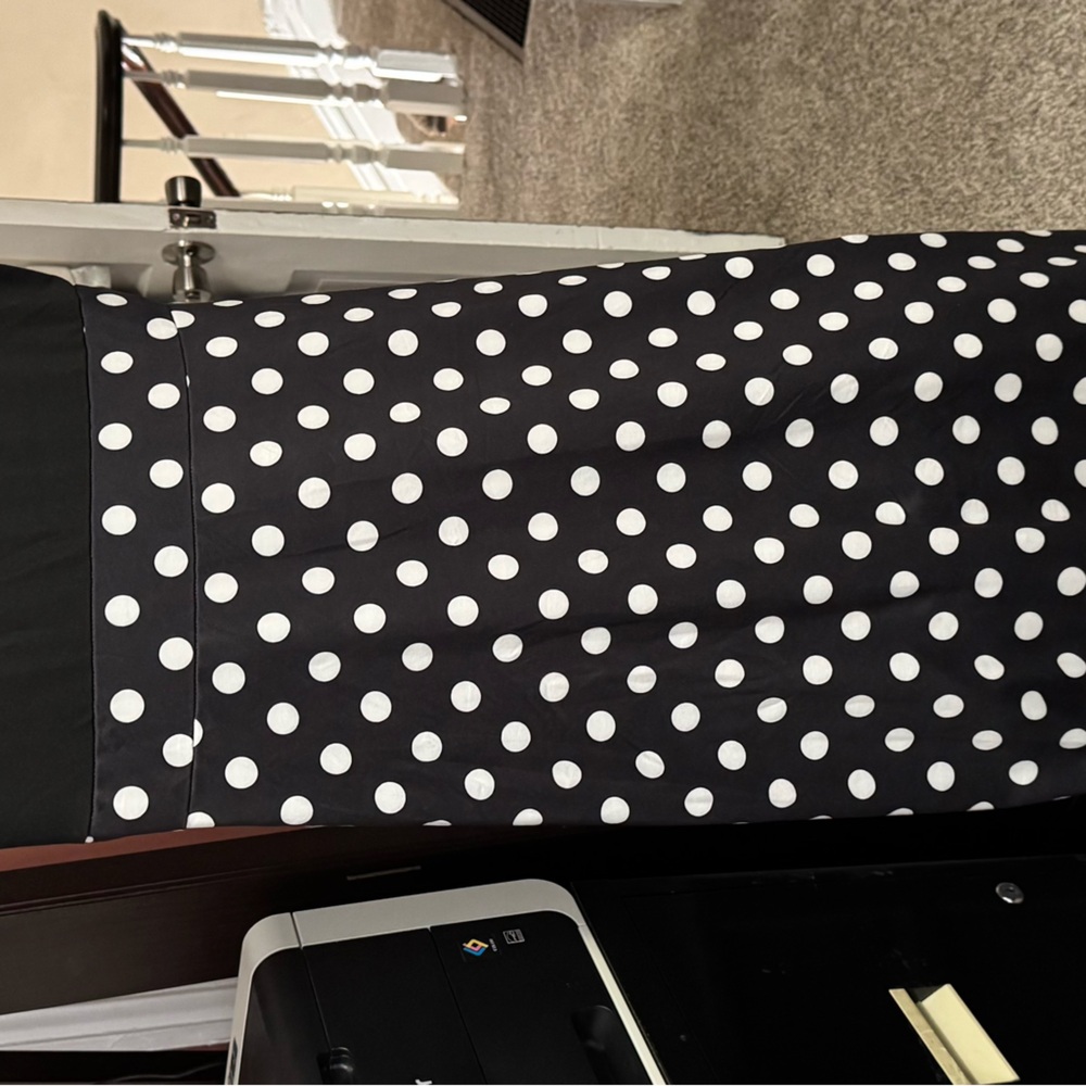 SHEIN Black and White Polka Dot Maxi Dress